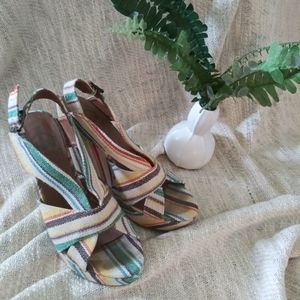 Size 9 multicolored heels